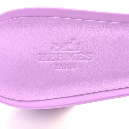 Hermes Calfskin Oasis Sandals 40 Violet 7 of 9