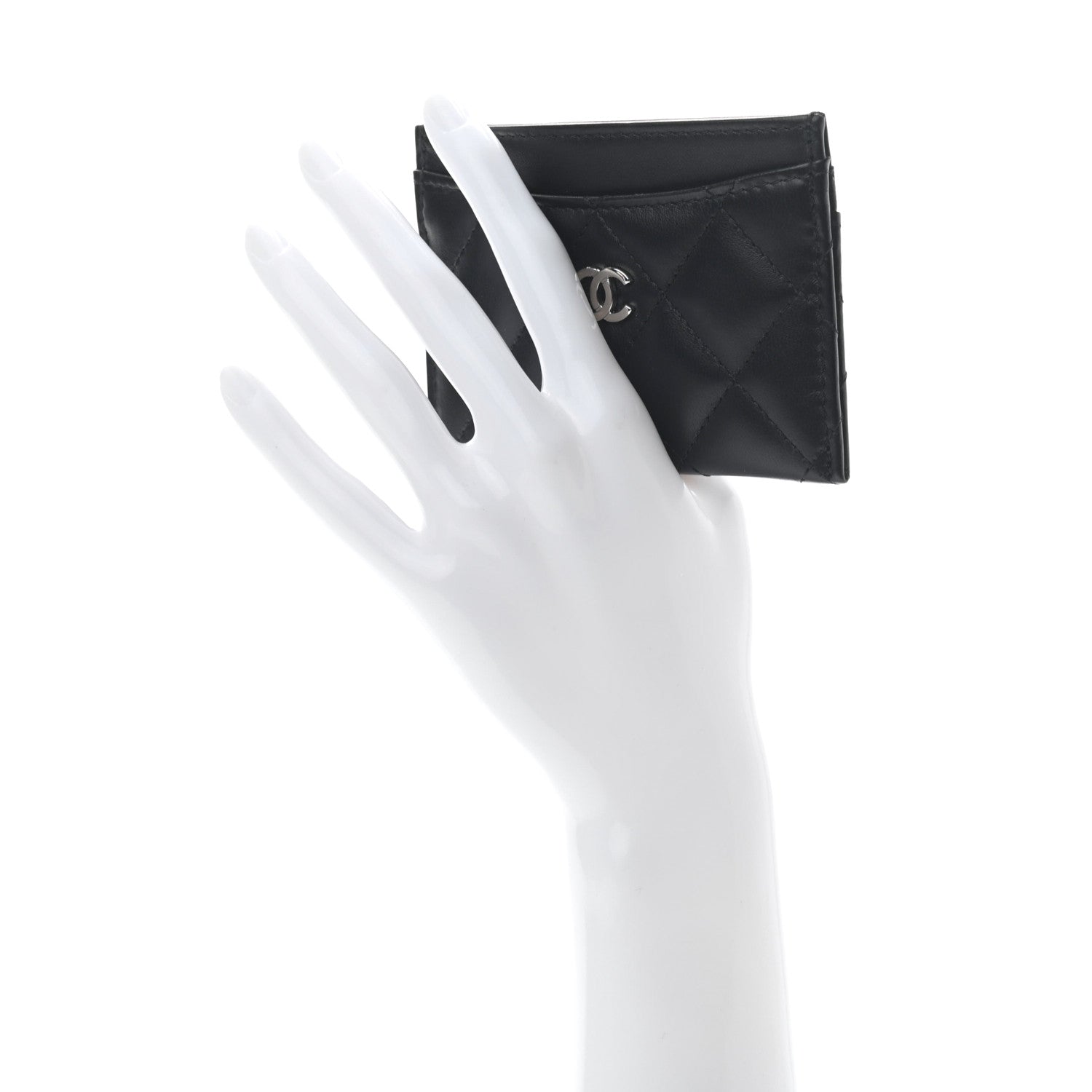 Chanel Lambskin Quilted Card Holder Black 2 of 7