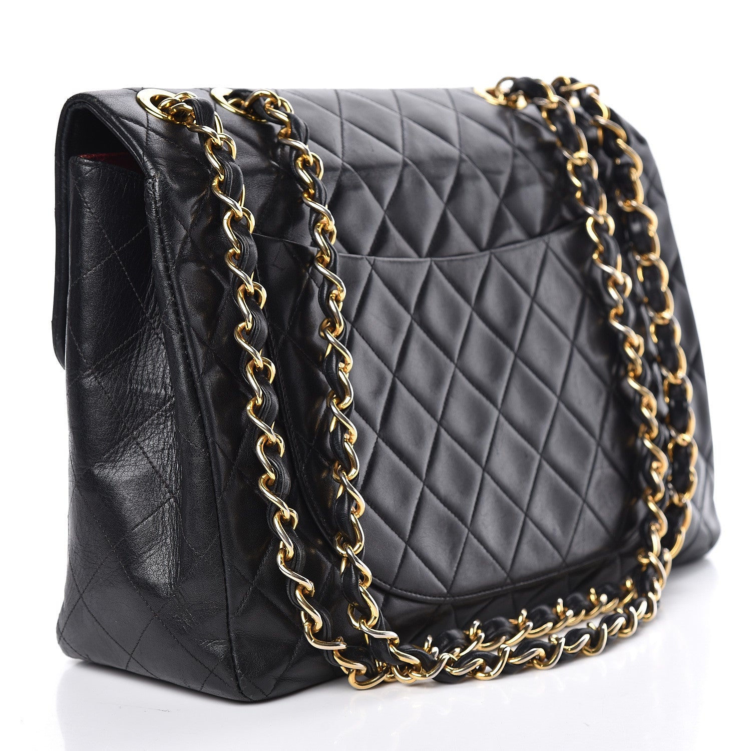 Chanel Lambskin Quilted XL Jumbo Single Flap Black 3 of 20