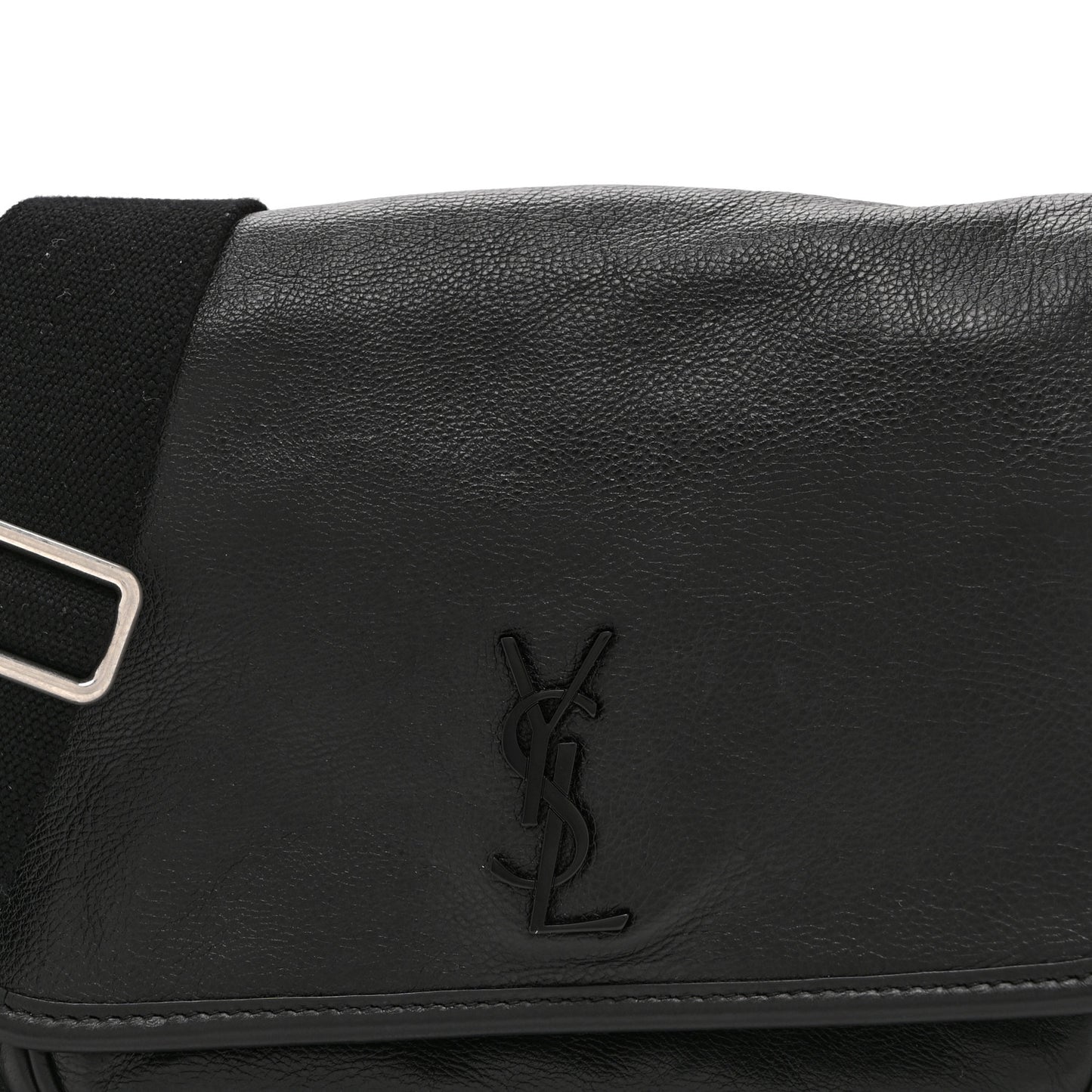 Grained Calfskin Small Niki Messenger Black
