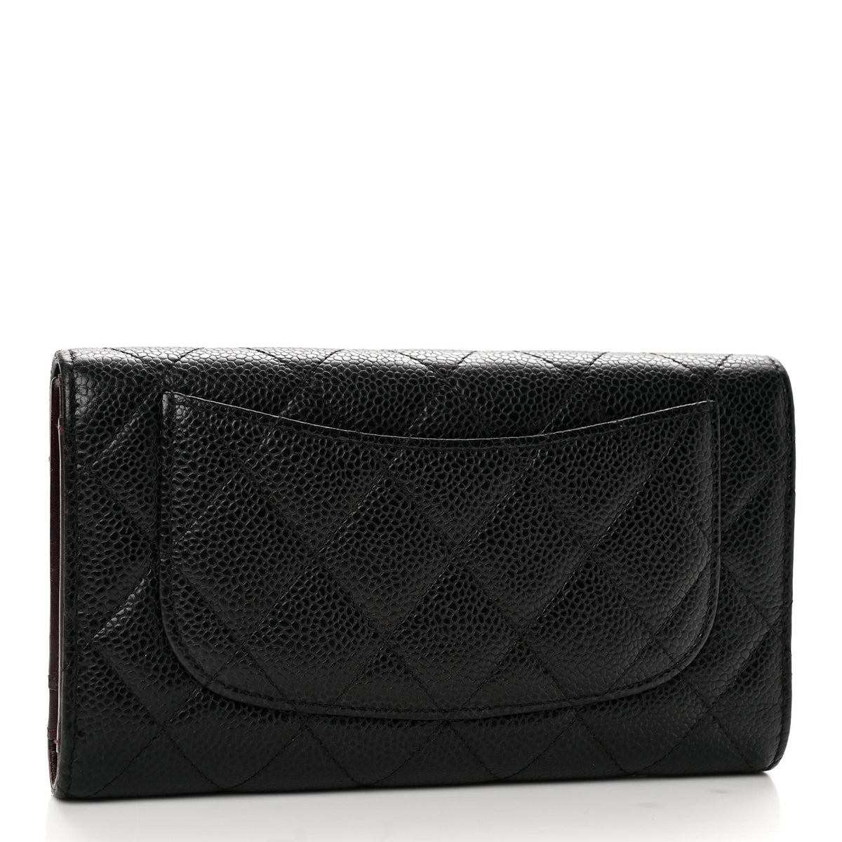 Chanel Caviar Quilted Long Flap Wallet Black 3 of 11