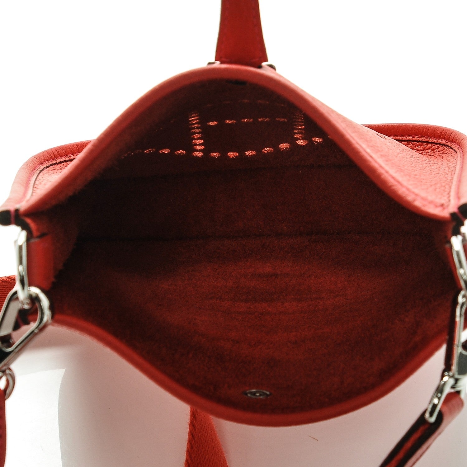 Hermes Taurillon Clemence Evelyne TPM Rouge Tomate 5 of 7