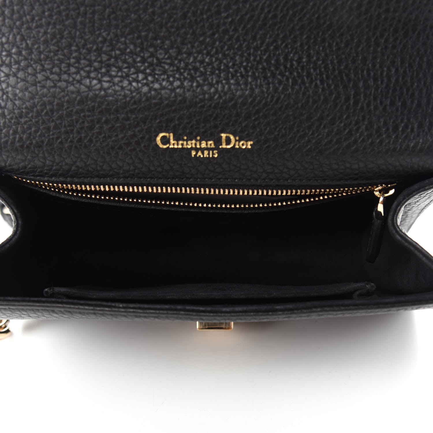 Christian Dior Grained Calfskin Small Diorama Flap Bag Black 5 of 10