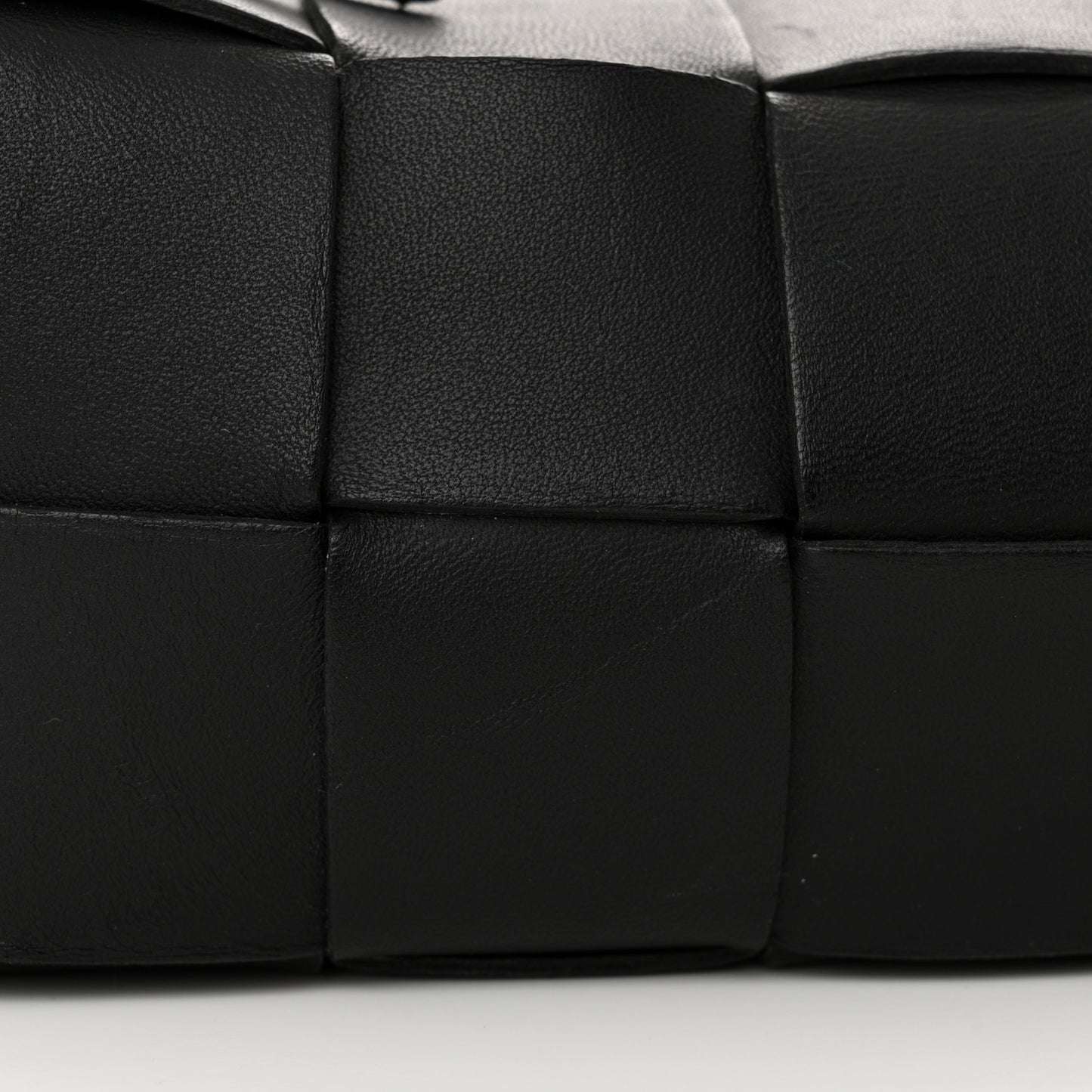 Lambskin Maxi Intrecciato Small Brick Cassette Bag Black