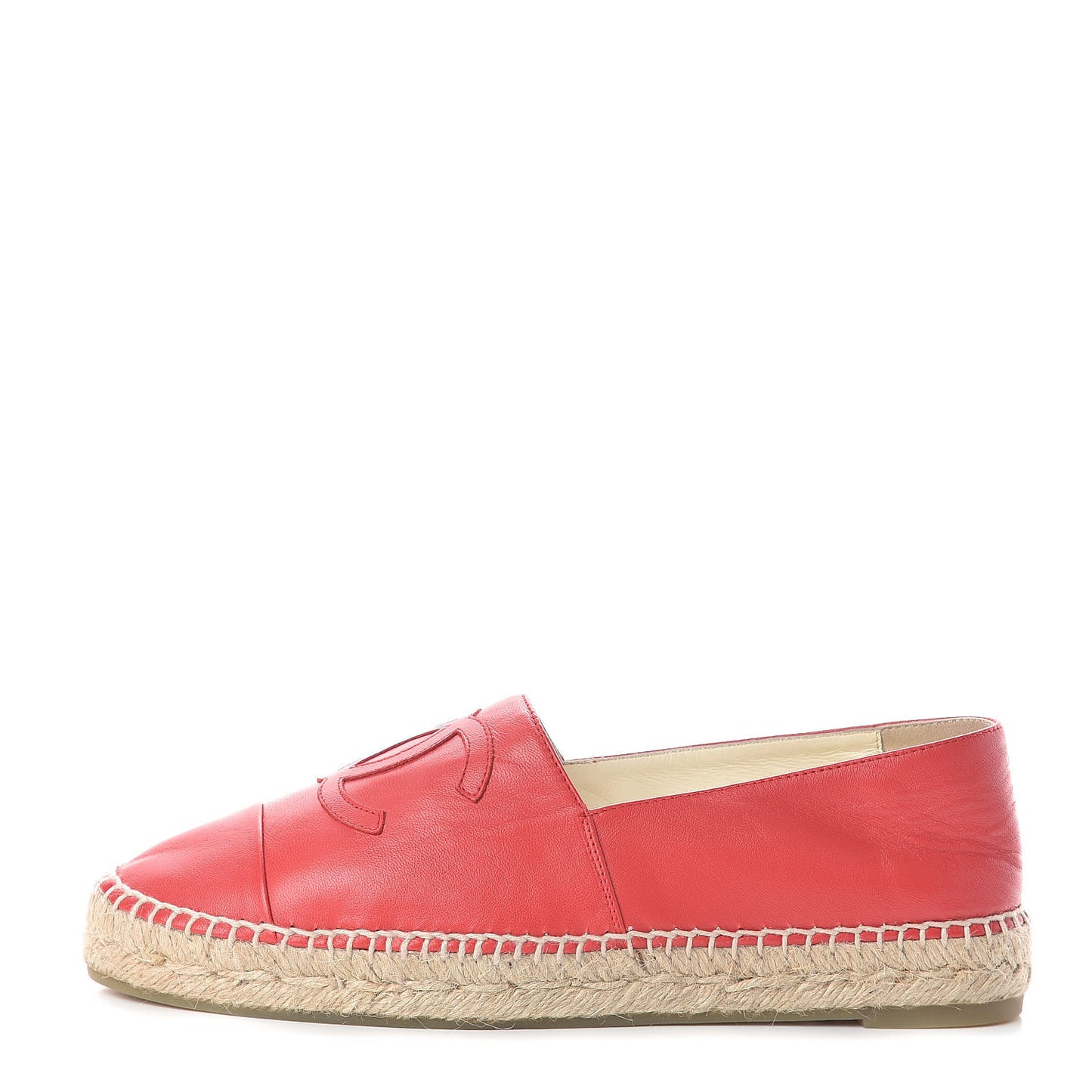 Lambskin CC Espadrilles 39 Red
