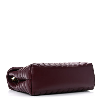Saint Laurent Calfskin Y Quilted Monogram Medium Loulou Chain Satchel Palissandre 3 of 14
