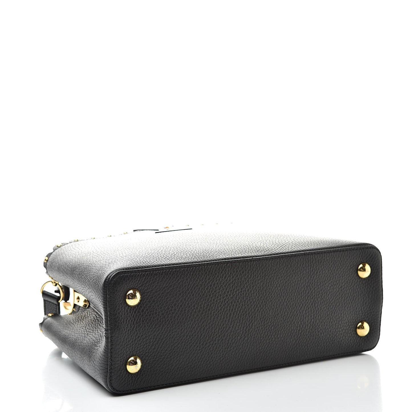 Taurillon Studded Capucines PM Black