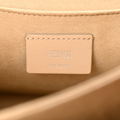 Fendi Vitello Liberty Scalloped Studded Kan I Shoulder Bag Grigio Polvere 6 of 12