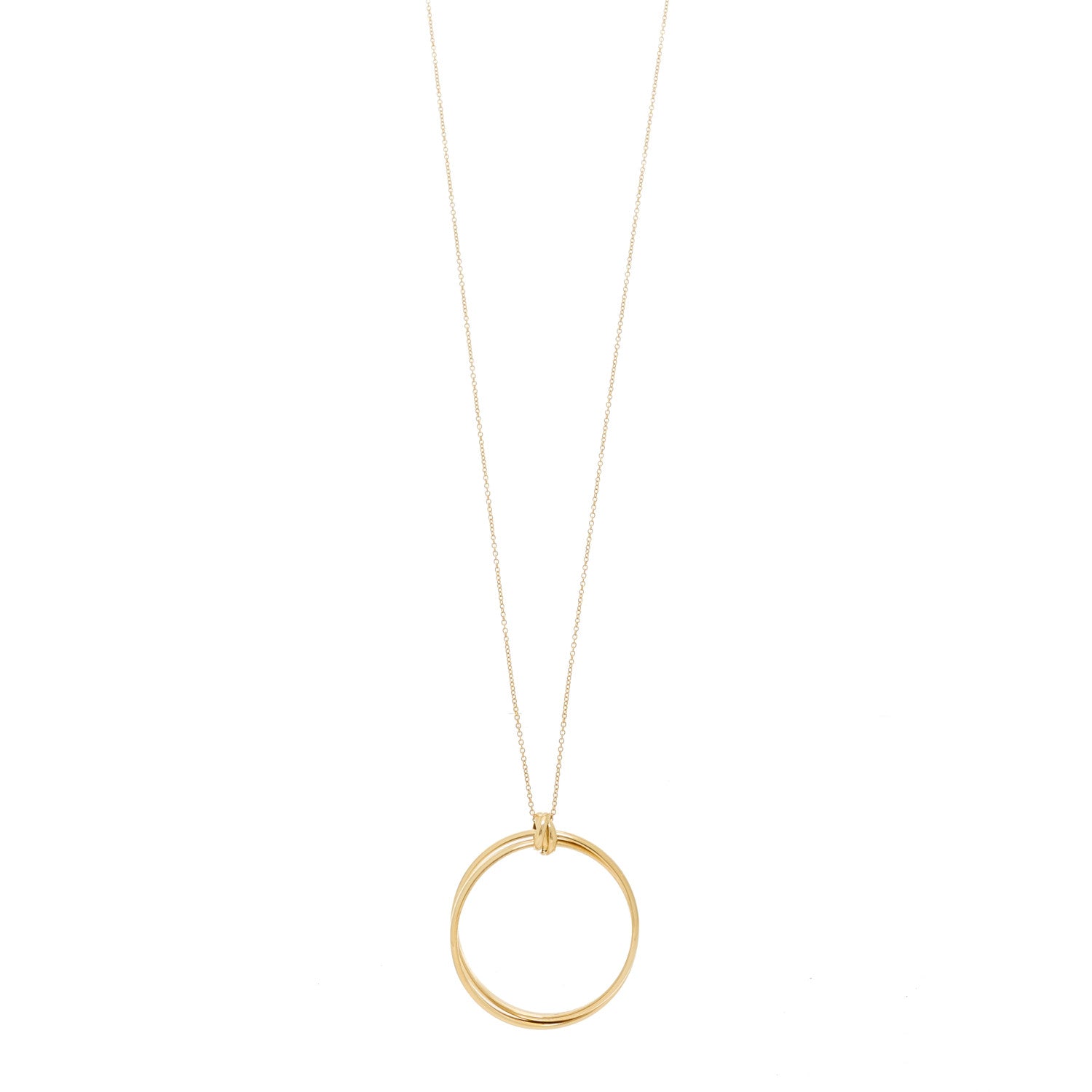 Tiffany 18k Yellow Gold Paloma Picasso Large Melody Circle Pendant Necklace 1 of 6