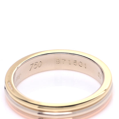 Cartier 18K Pink White Yellow Gold 3.5mm Trinity Wedding Band Ring 52 6 7 of 10