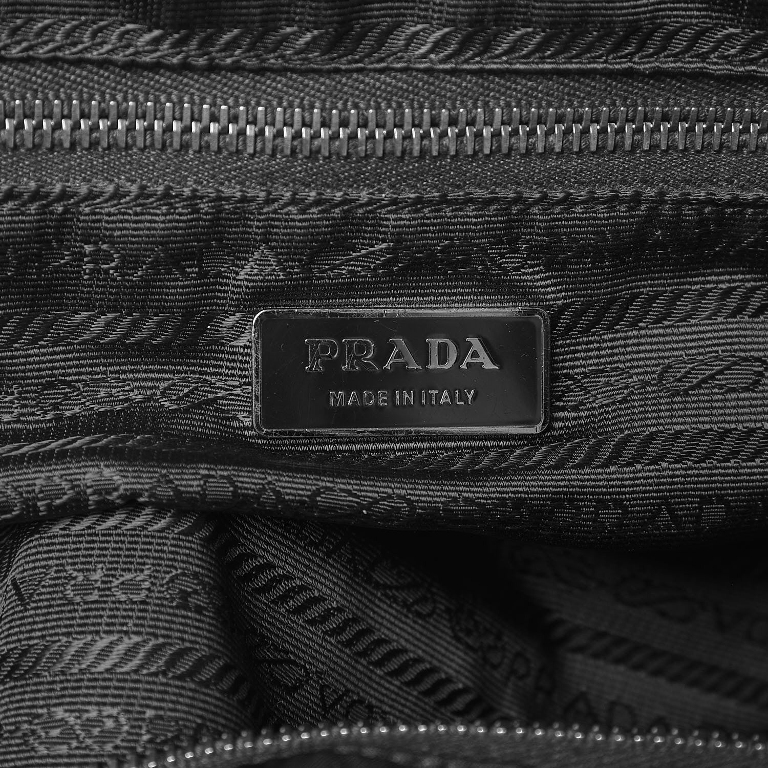 Prada Tessuto Nylon Stampato Tote Brown 7 of 7