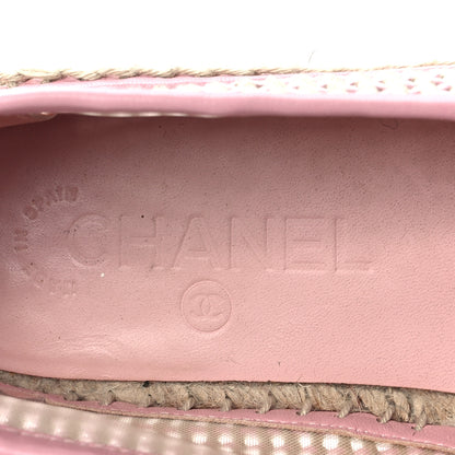 Chanel Mesh Lambskin CC Espadrilles 38 Light Pink Beige 8 of 8