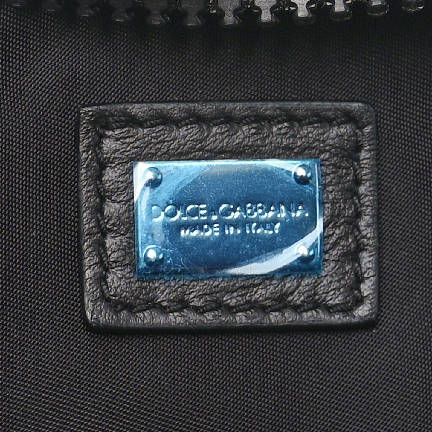 Coated Canvas Nylon Logo Belt Bag Black White