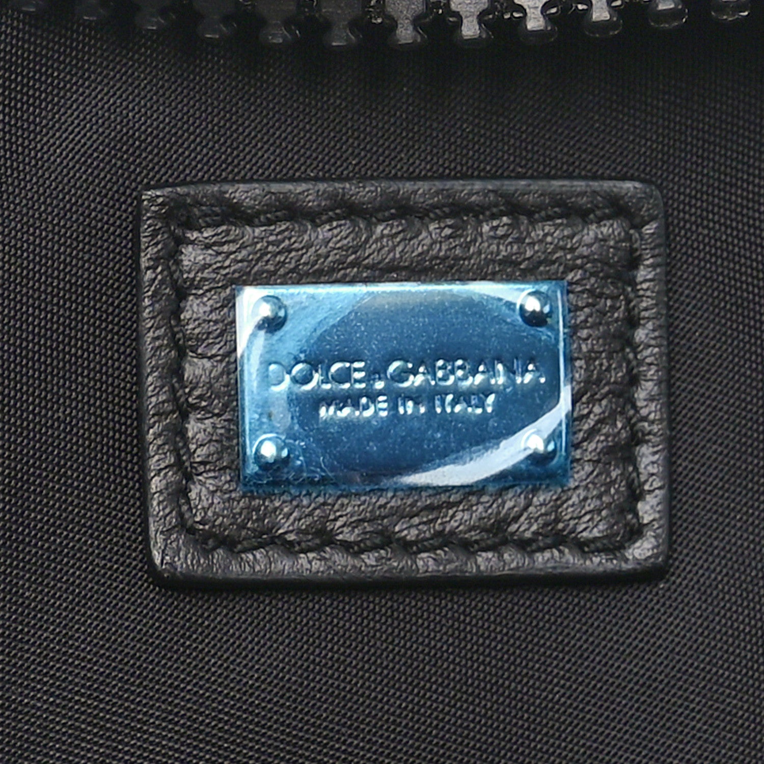Dolce & Gabbana Coated Canvas Nylon Logo Belt Bag Black White 6 of 9