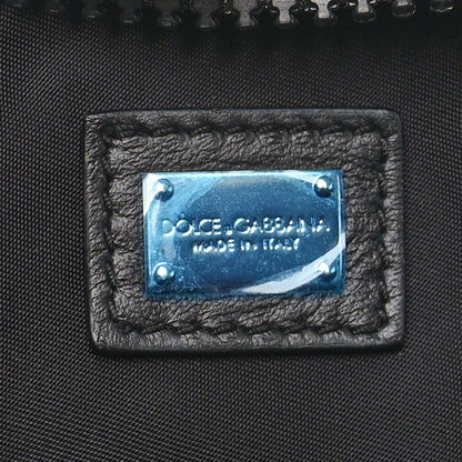 Dolce & Gabbana Coated Canvas Nylon Logo Belt Bag Black White 6 of 9