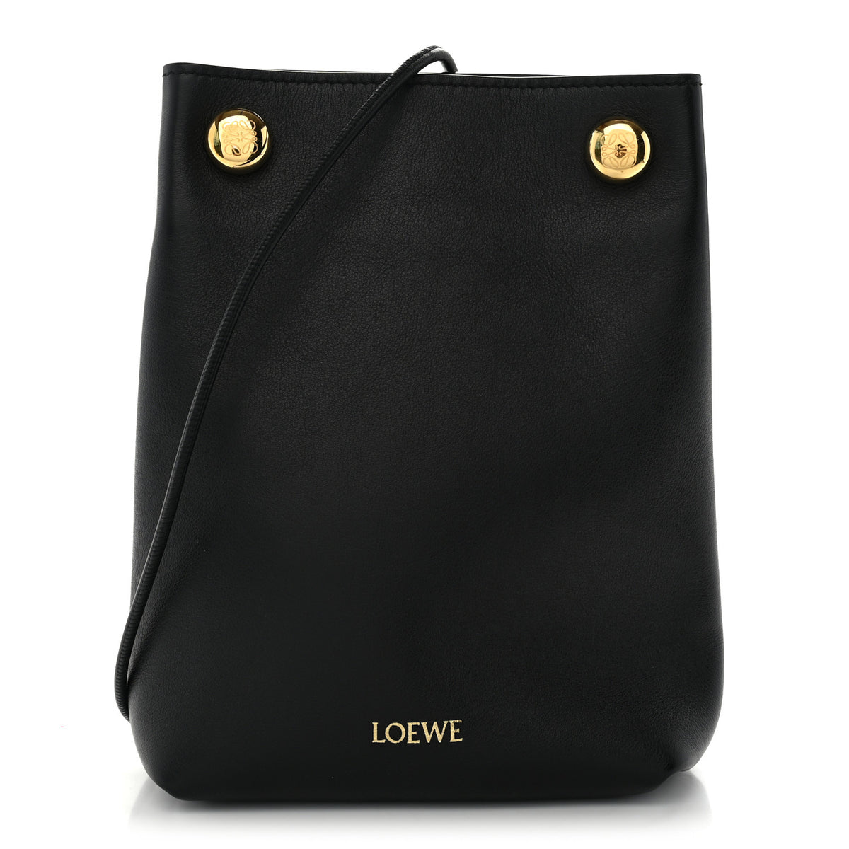 Loewe Smooth Calfskin Pebble Pouch  Black 1 of 10