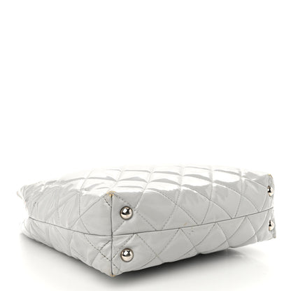 Chanel Vinyl Quilted In The Business North South Tote Light Grey 4 of 13