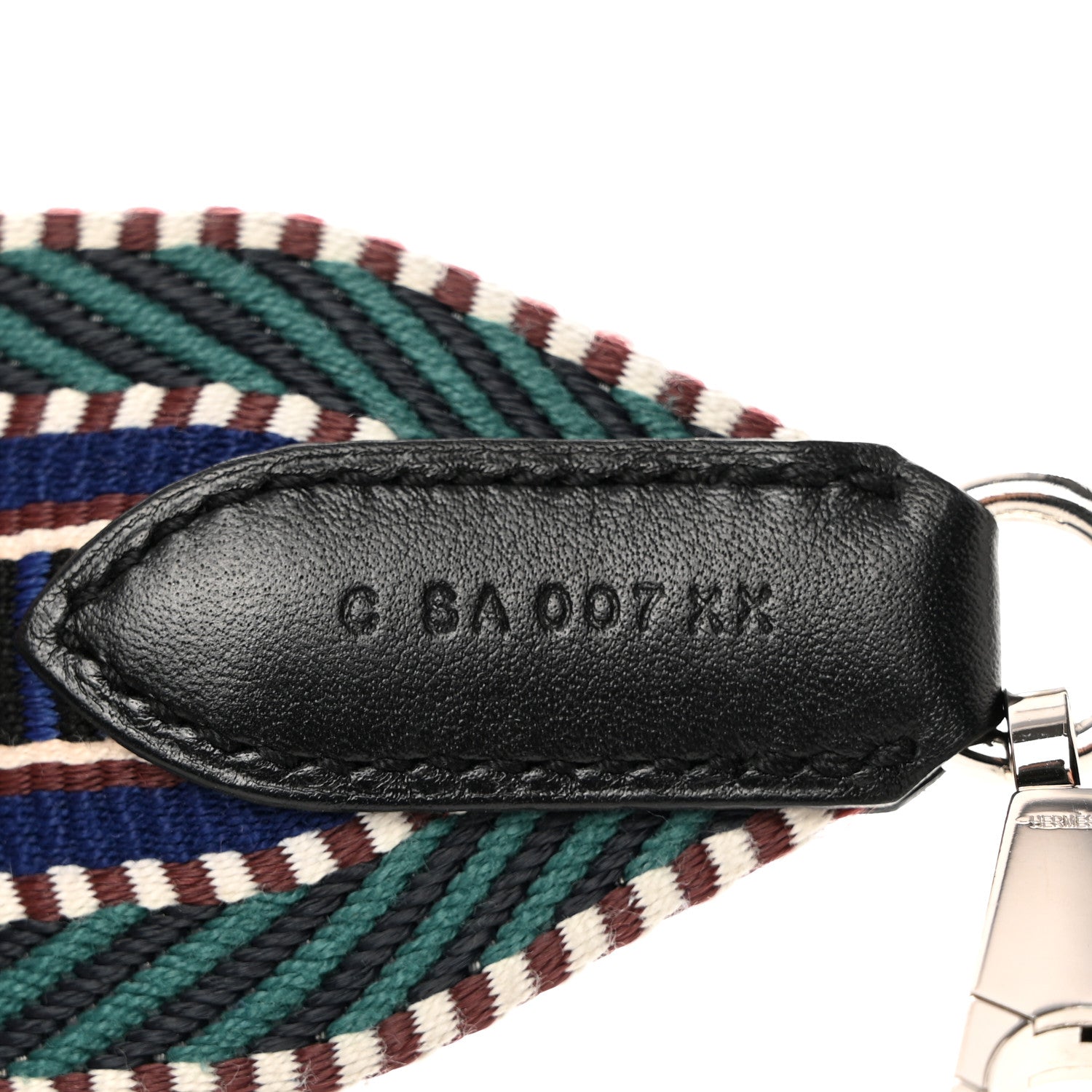 Hermes Toile Swift 50mm Sangle Cavale Shoulder Strap Malachite Bleu Electrique Black 4 of 5