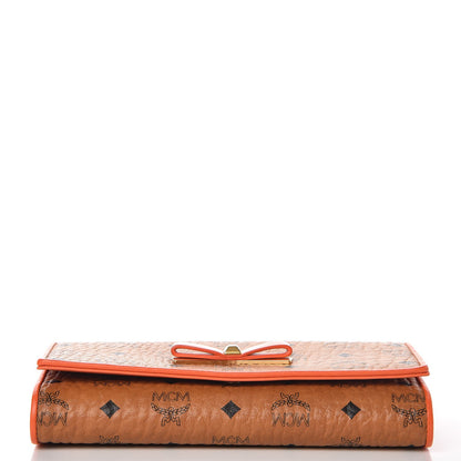 MCM Visetos Mina Long Trifold Wallet Cognac 6 of 15