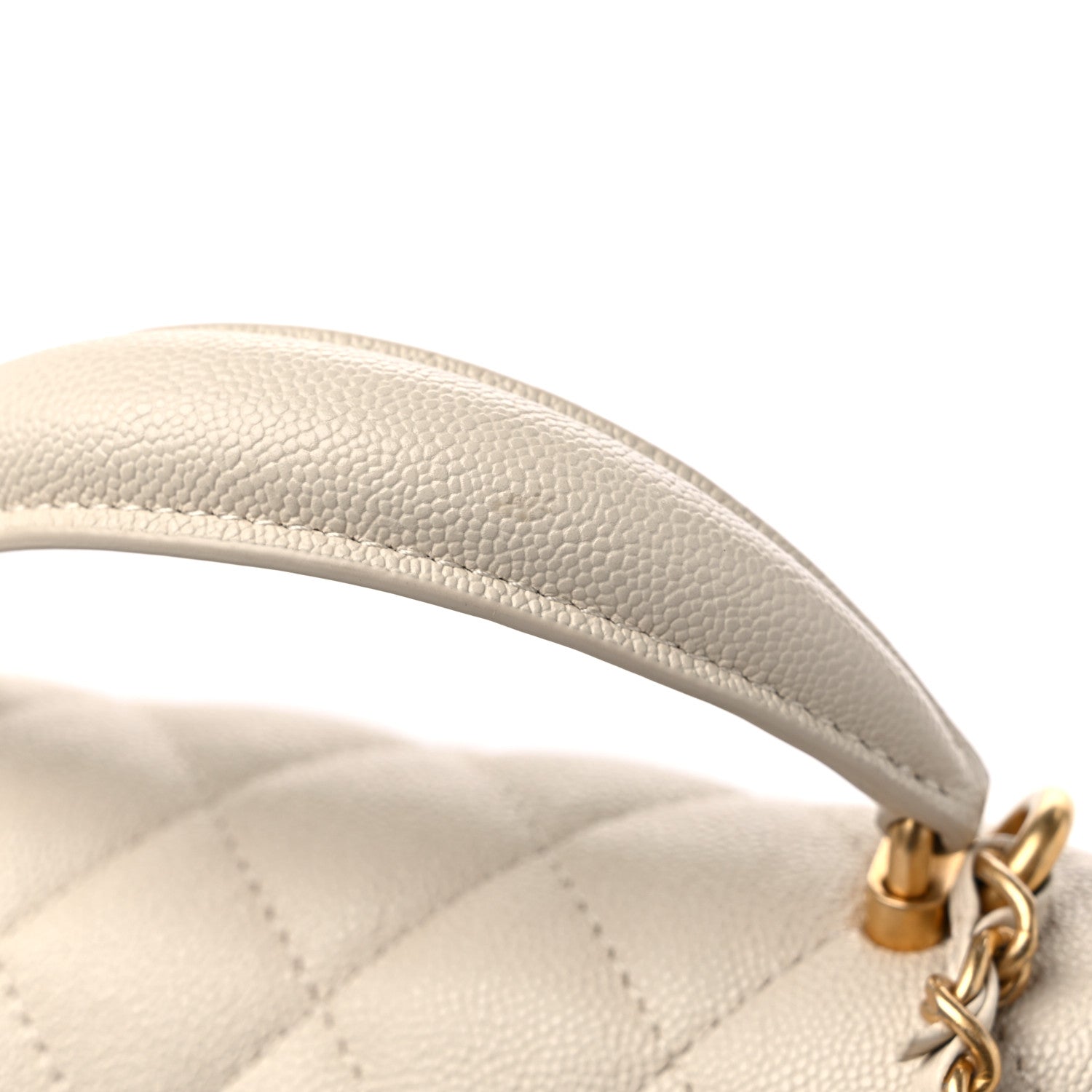 Chanel Caviar Quilted Mini Top Handle Rectangular Flap Beige 11 of 12