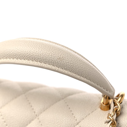 Chanel Caviar Quilted Mini Top Handle Rectangular Flap Beige 11 of 12