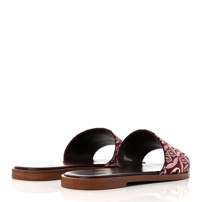 Louis Vuitton Jacquard Since 1854 Lock It Flat Mule 36 Bordeaux 4 of 8