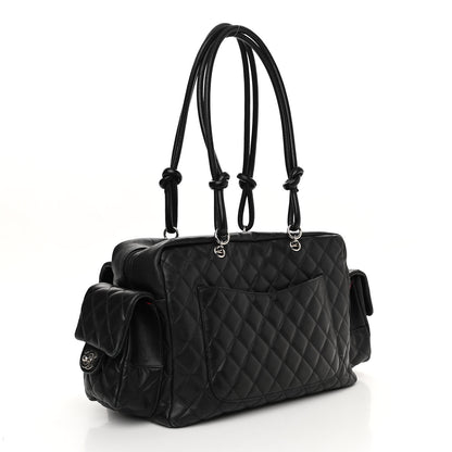Chanel Calfskin Quilted Large Cambon Multipocket Reporter Black 3 of 17