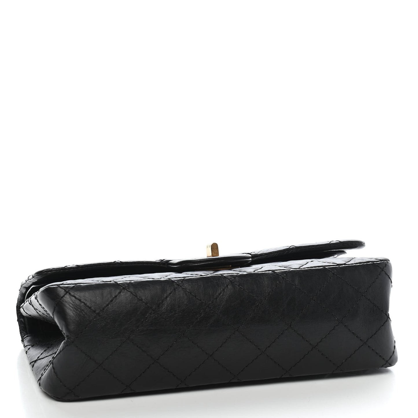 Aged Calfskin Quilted 2.55 Reissue 225 Flap Black
