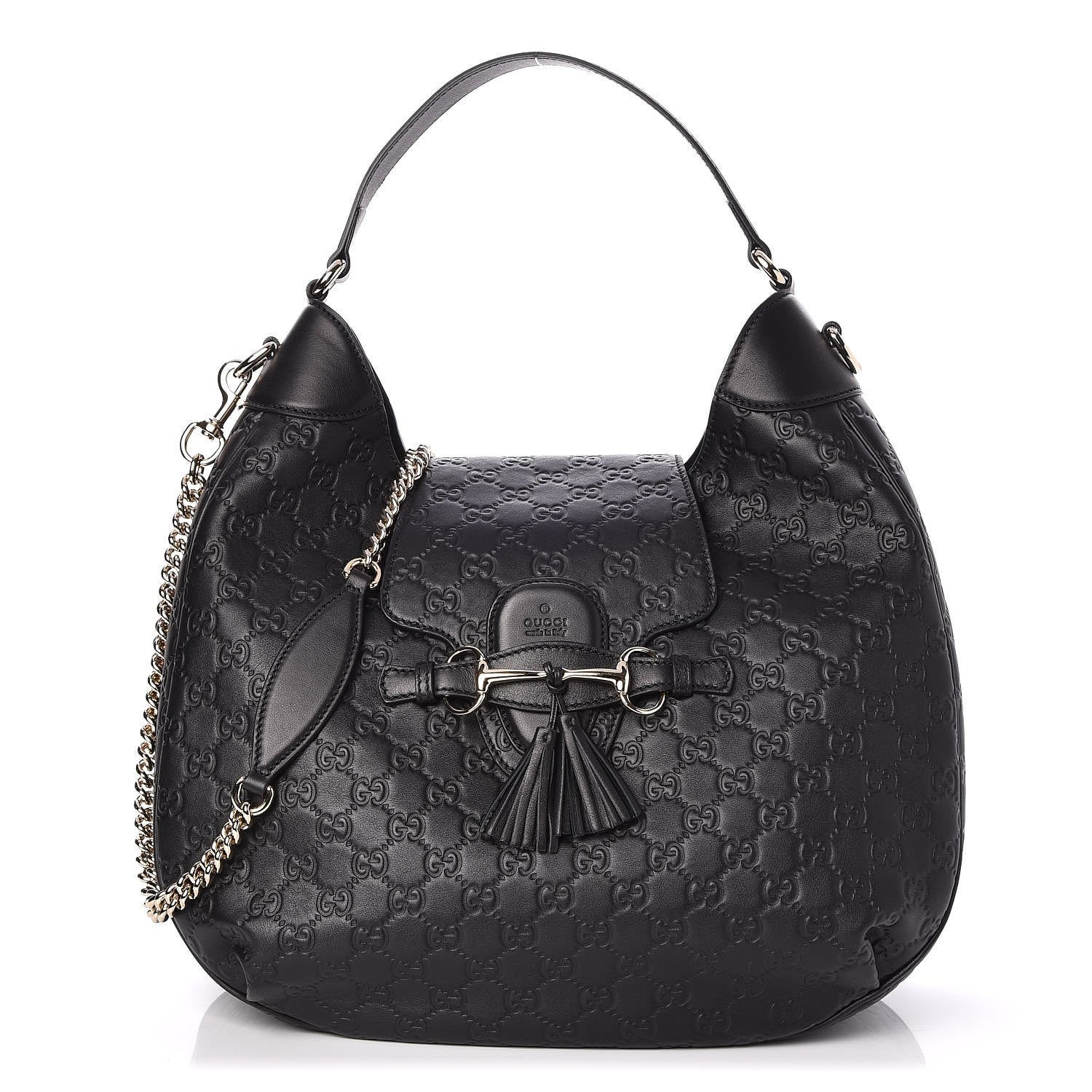 Gucci Guccissima Medium Emily Hobo Black 1 of 7
