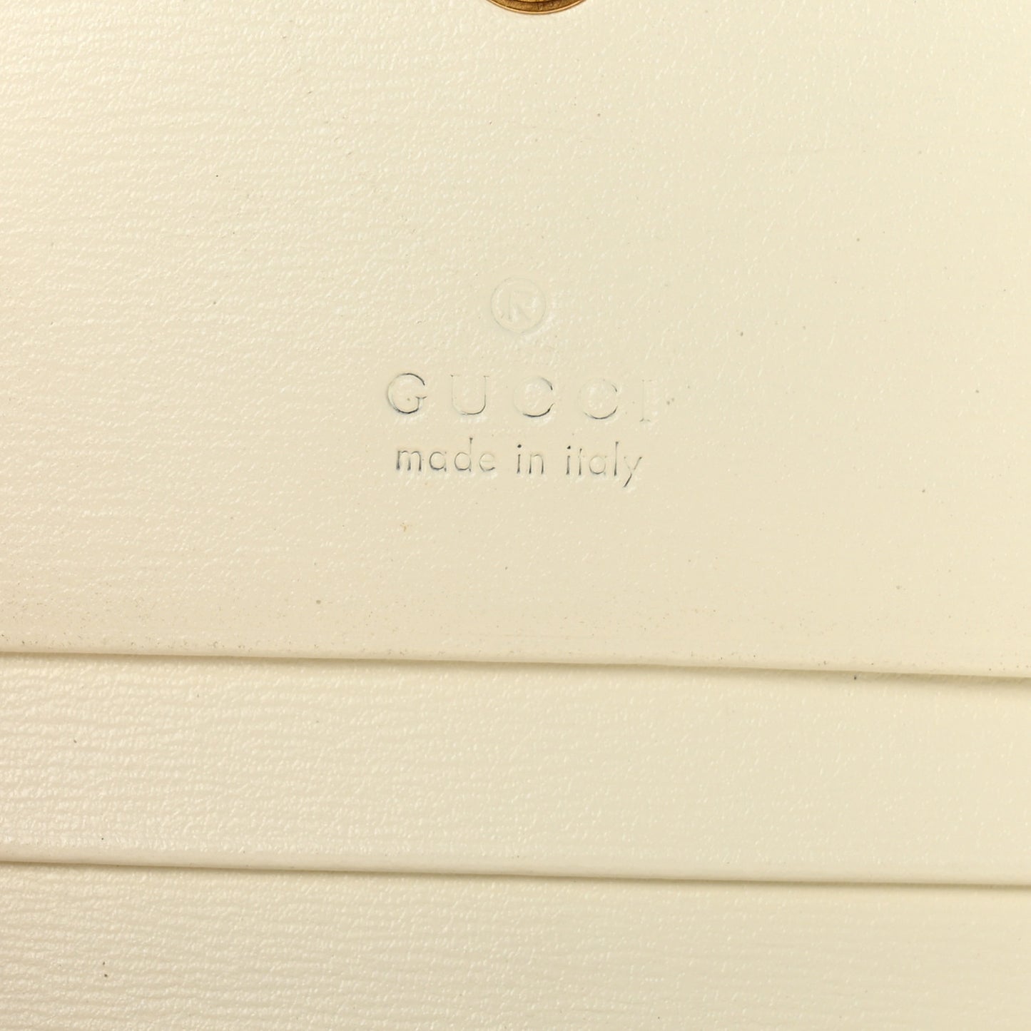 Calfskin Web Trapuntata GG Card Case Wallet Off White