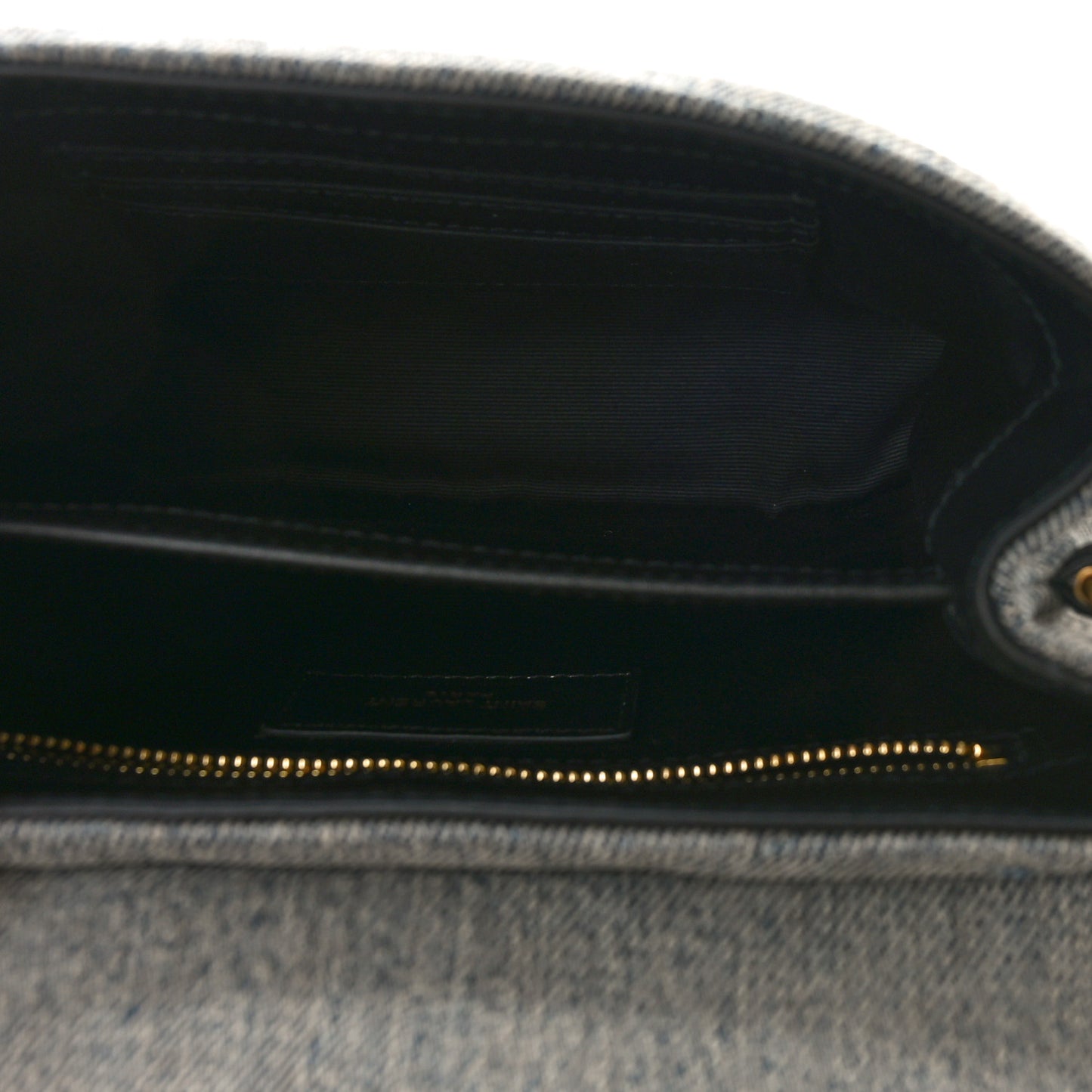 Denim Y Quilted Monogram Toy Loulou Crossbody Bag Grey