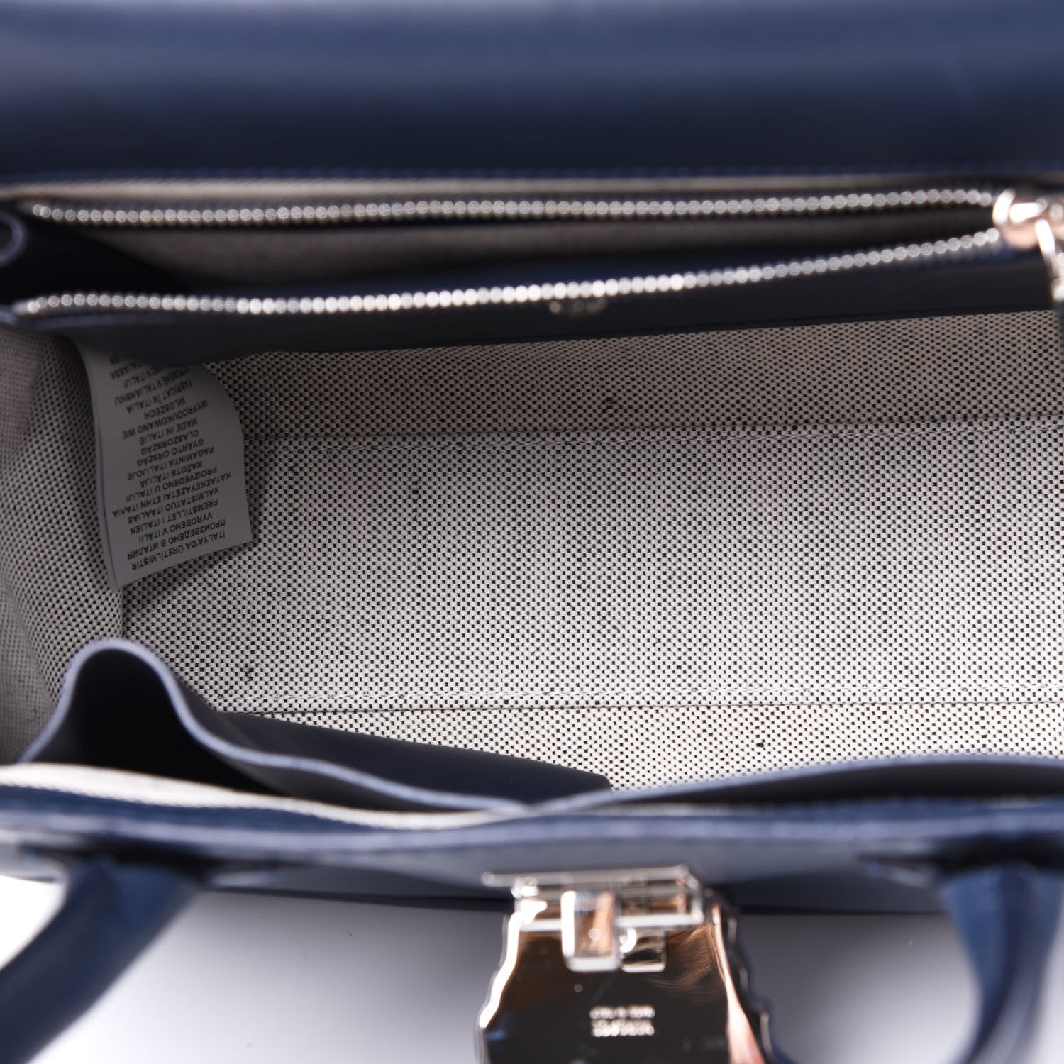 Versace Vitello Medium Palazzo Empire Bag Deep Blue 4 of 9