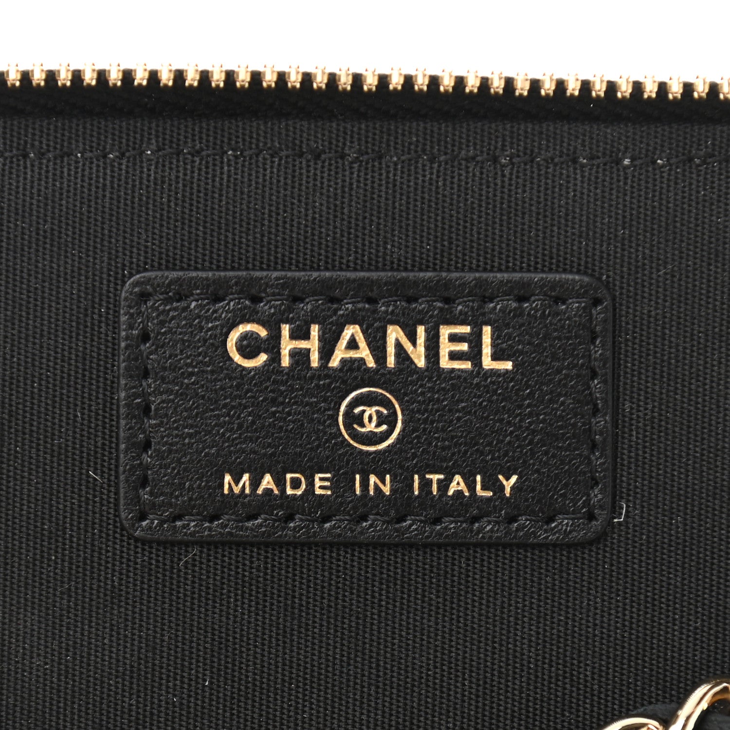 Chanel Raffia Jute Striped Small Vanity Case With Chain Black Beige 6 of 11