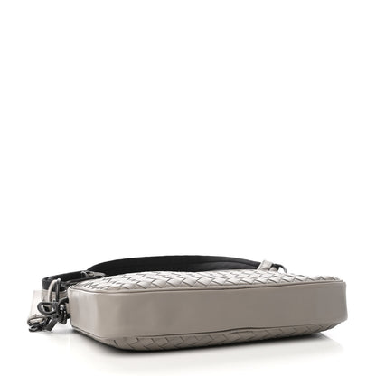 Bottega Veneta Nappa Intrecciato Nylon Leggero Crossbody Dark Cement 3 of 4