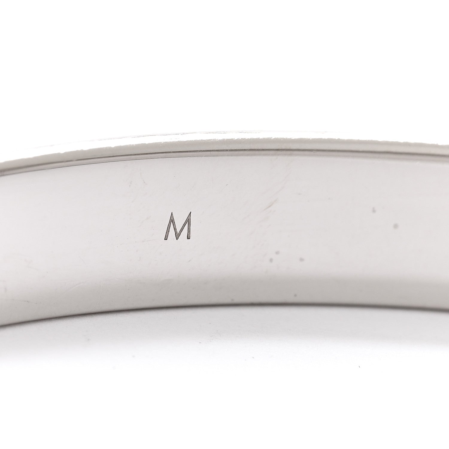 Louis Vuitton Brass Palladium Plated Nanogram Cuff M Silver 5 of 7