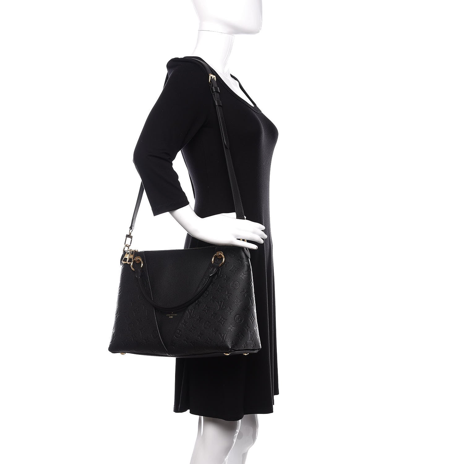 Louis Vuitton Empreinte V Tote MM Black 2 of 12