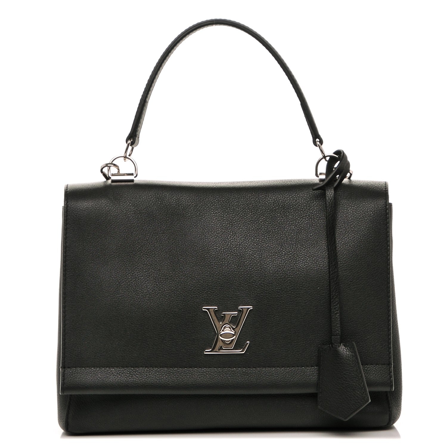 Louis Vuitton Soft Calfskin Lockme II Top Handle Black 1 of 8