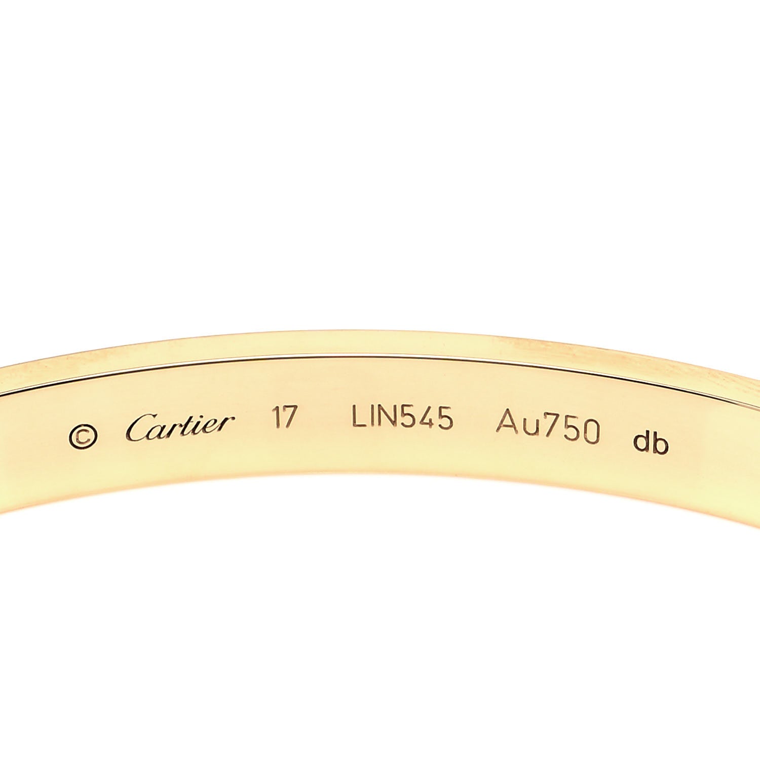 Cartier 18K Yellow Gold LOVE Bracelet 17 4 of 5