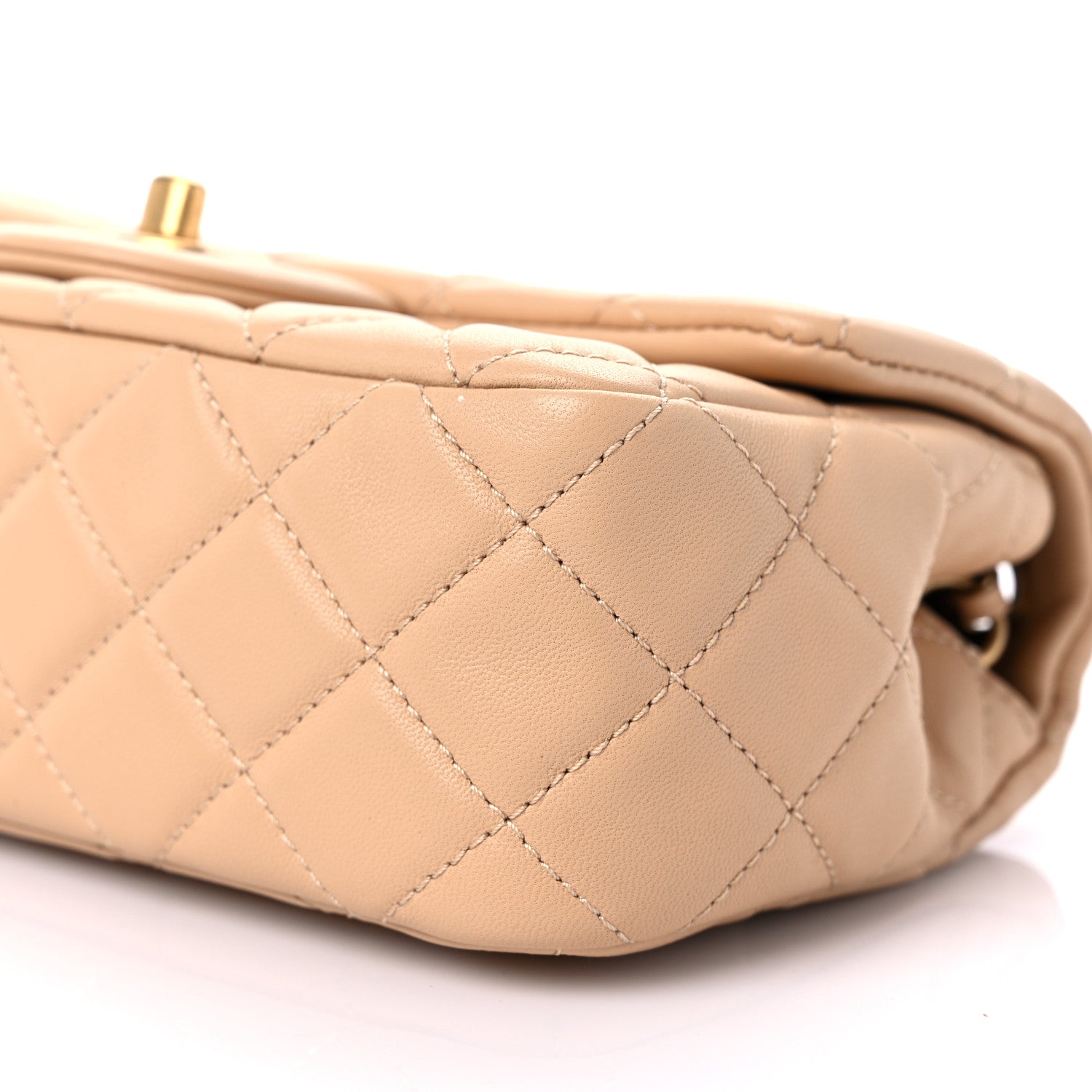 Chanel Lambskin Quilted Mini Rectangular Pearl Crush Flap Light Beige 9 of 9