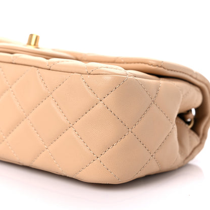 Chanel Lambskin Quilted Mini Rectangular Pearl Crush Flap Light Beige 9 of 9
