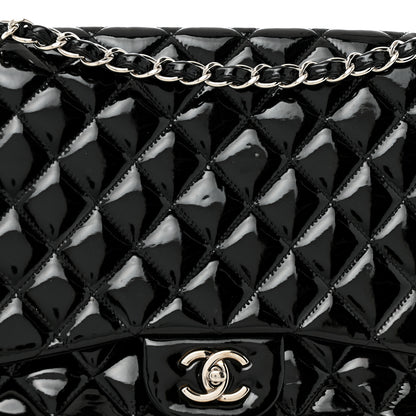 Chanel Patent Quilted Maxi Single Flap Black 8 of 12
