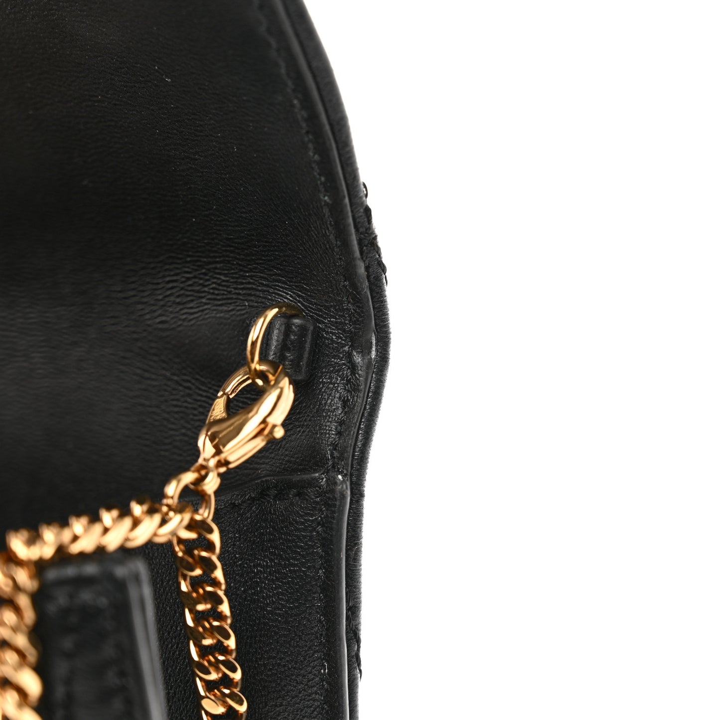 Nappa Quilted Virtus Clutch Bag Black