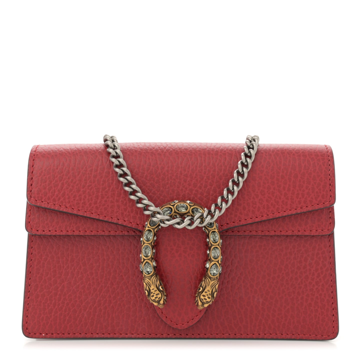 Calfskin Super Mini Dionysus Shoulder Bag Hibiscus Red