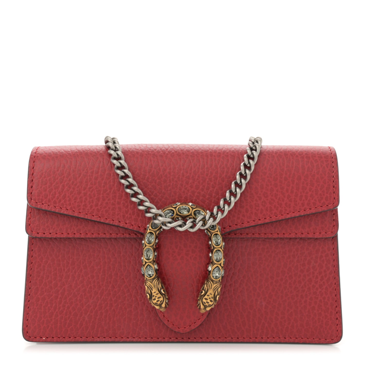 Gucci Calfskin Super Mini Dionysus Shoulder Bag Hibiscus Red 1 of 10