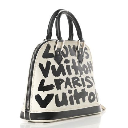 Louis Vuitton Graffiti Alma MM Black 3 of 10