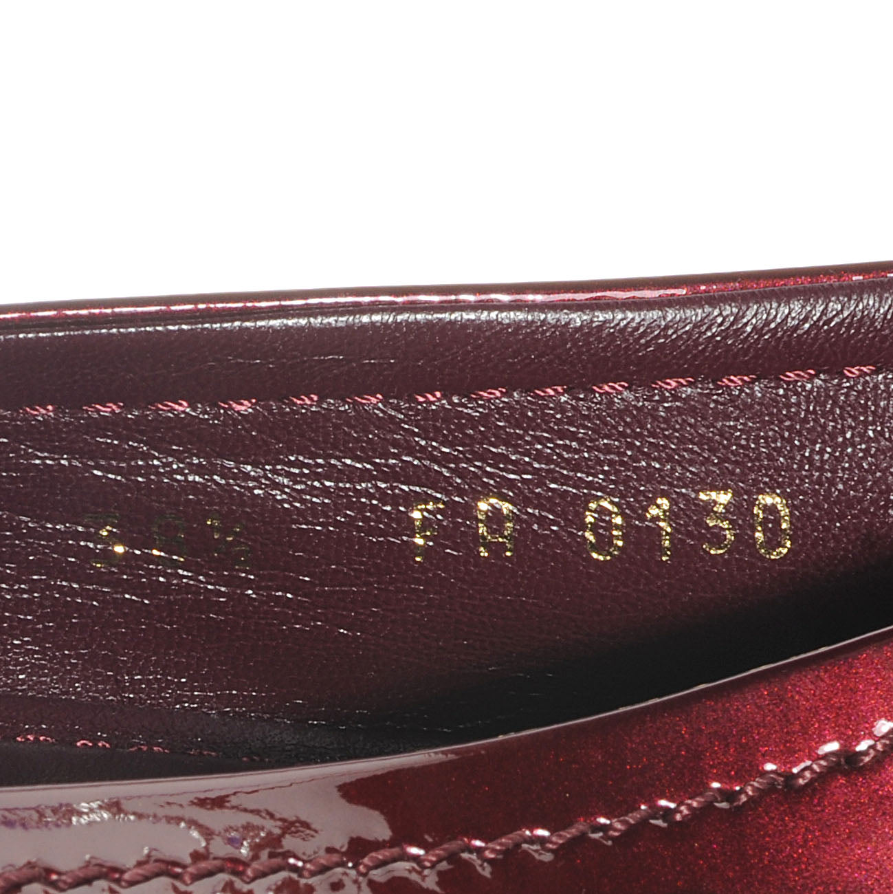 Patent Oxford Ballerina Flats 10 Amarante