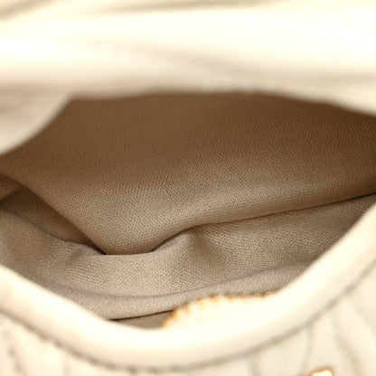 Miu Miu Nappa Matelasse Micro Wander Hobo White 4 of 10