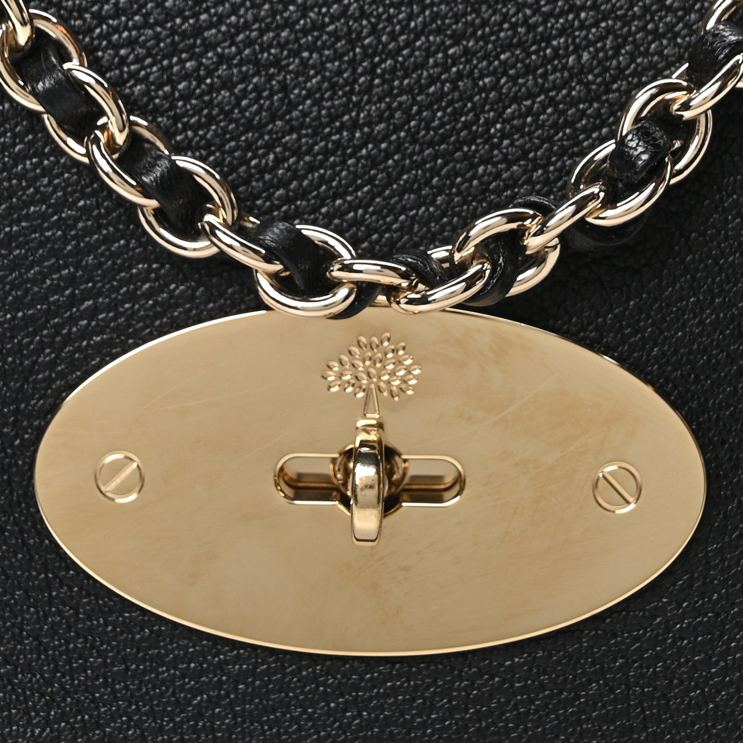 Mulberry Small Classic Grain Calfskin Medium Lily Black 6 of 8