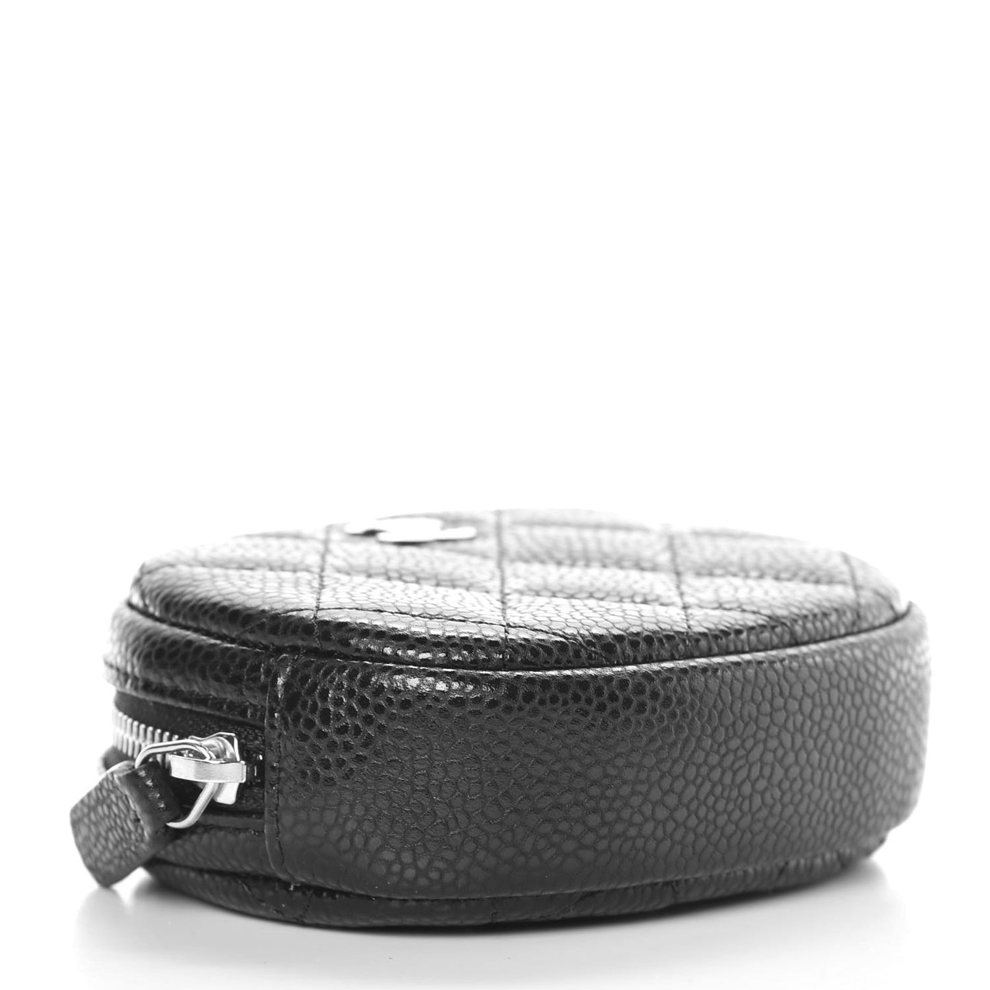 Caviar Quilted Zip Around Classic Coin Purse Black
