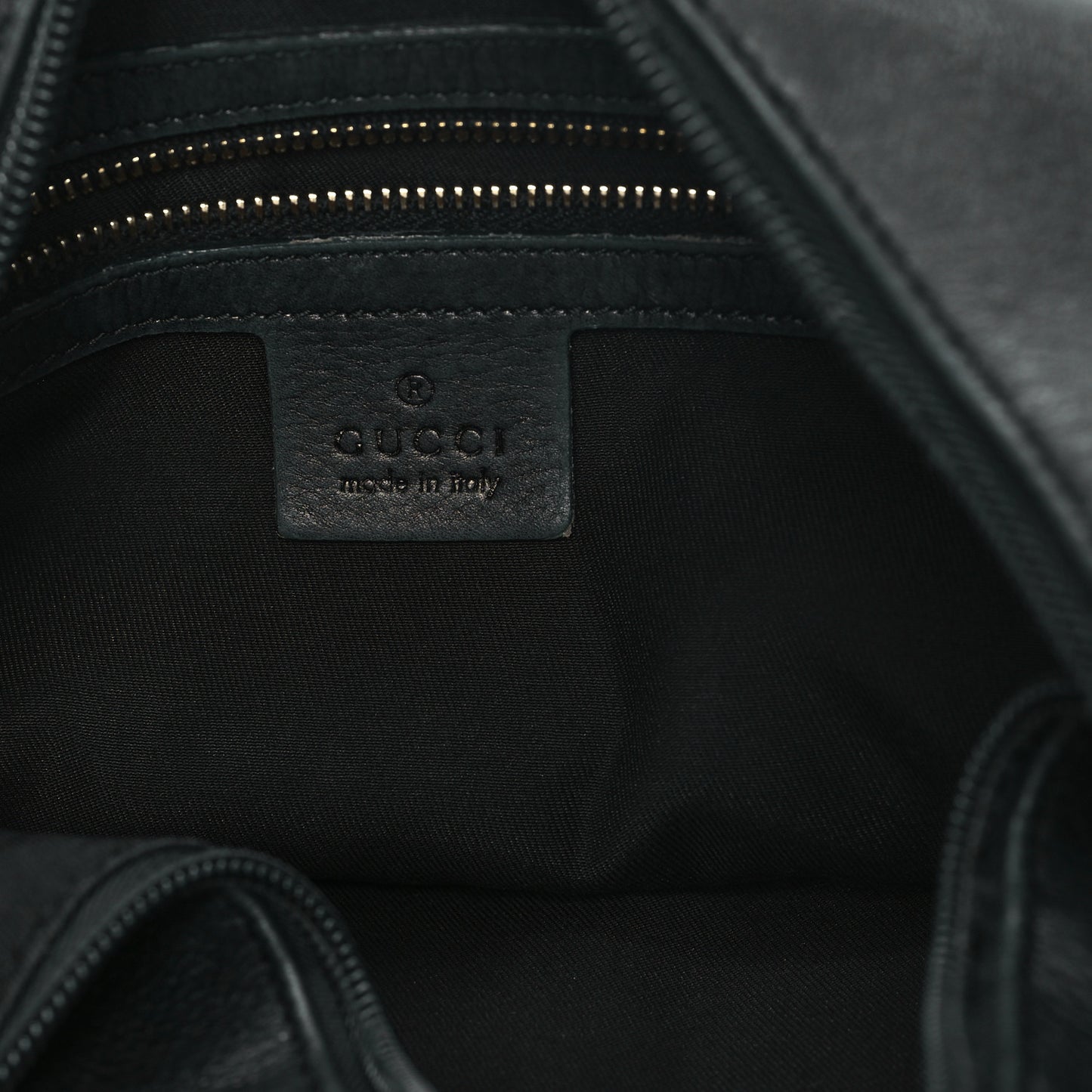 Calfskin Medium Horsebit Chain Hobo Black